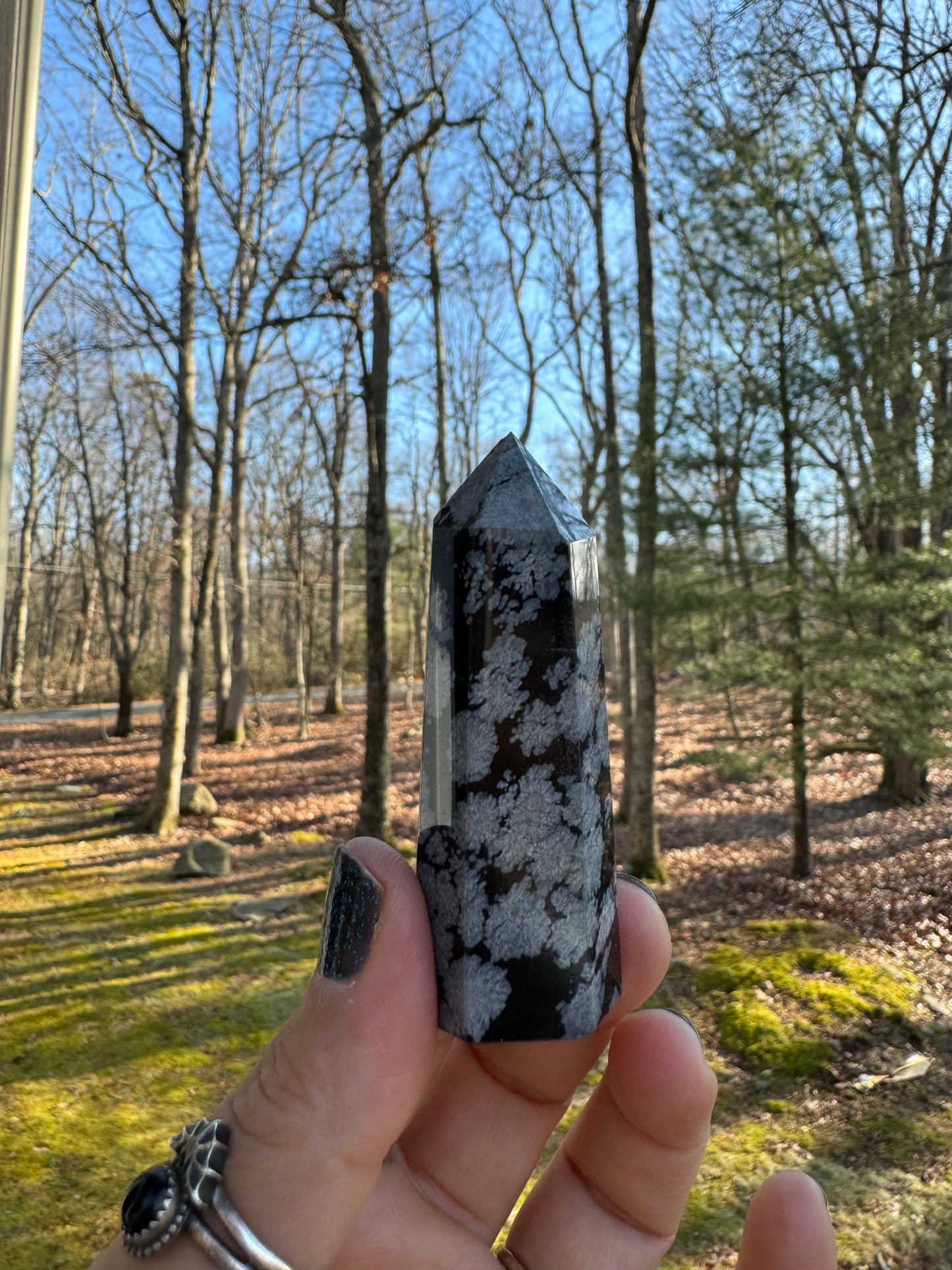 Snowflake Obsidian point