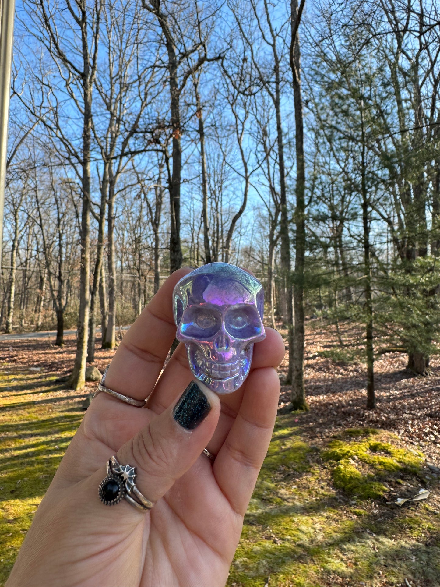 Aura lepidolite skull (small)