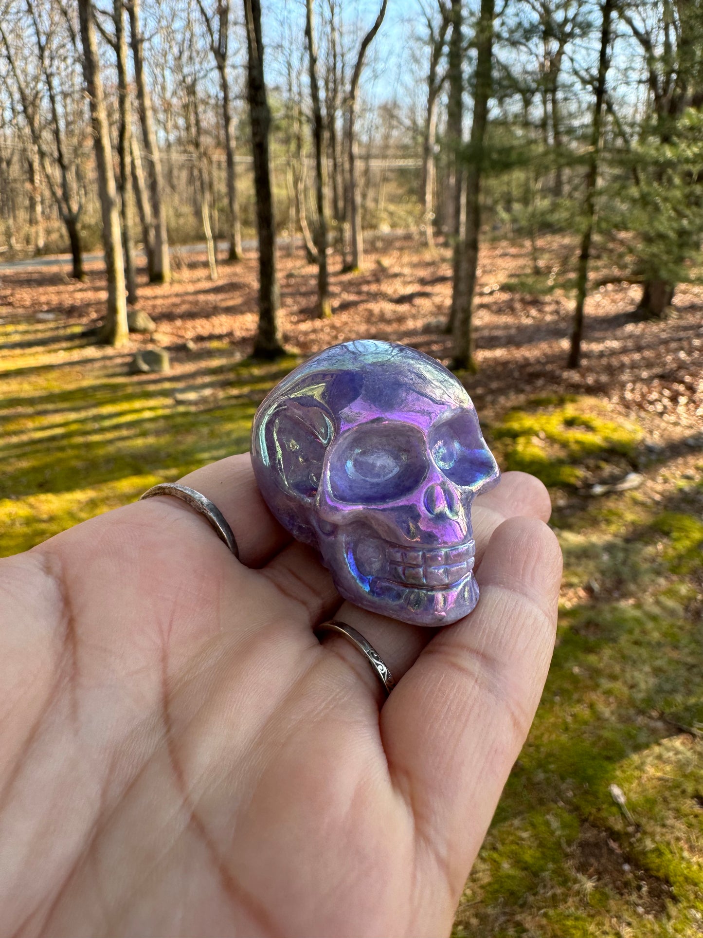 Aura lepidolite skull (small)