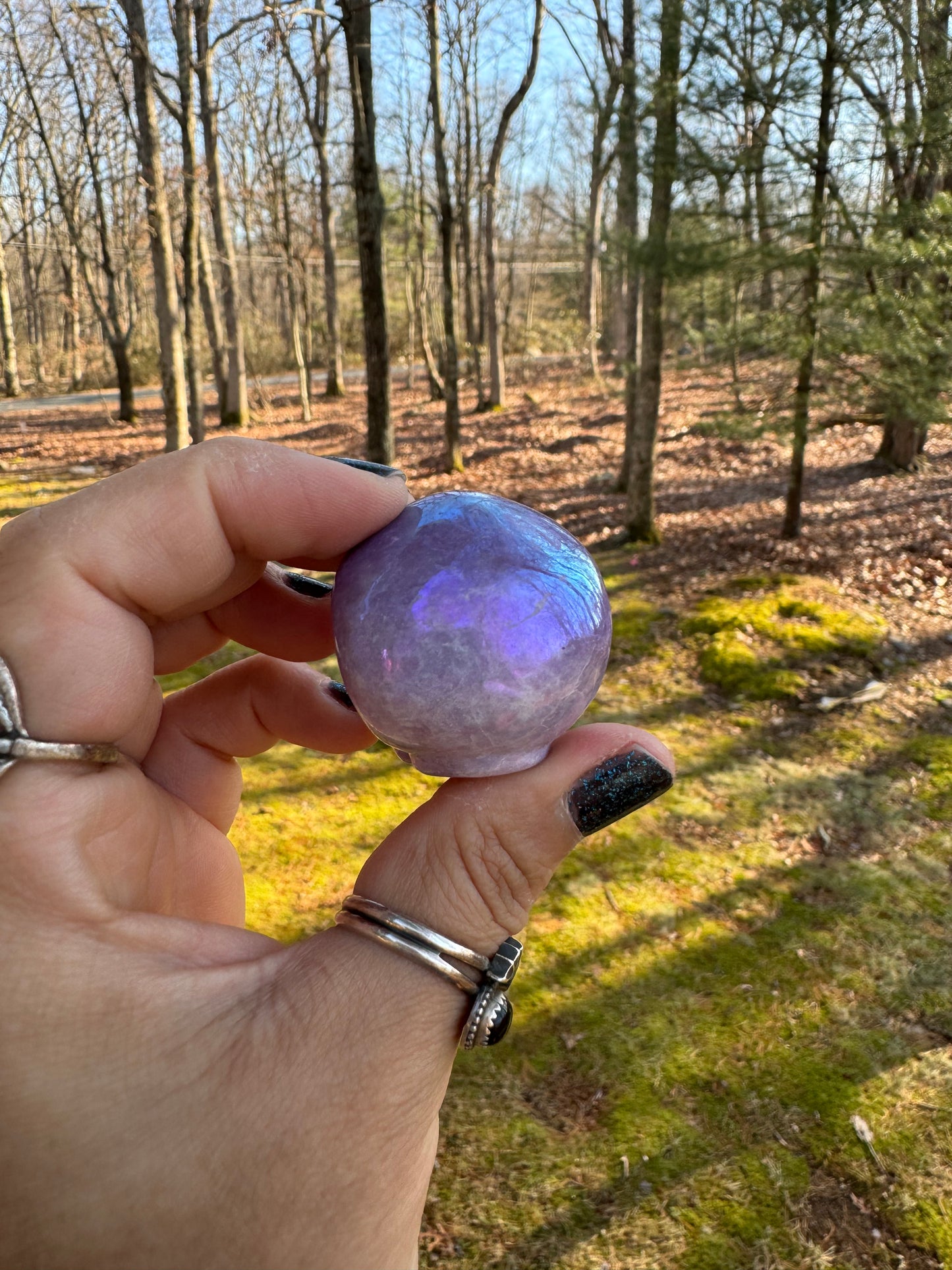 Aura lepidolite skull (small)