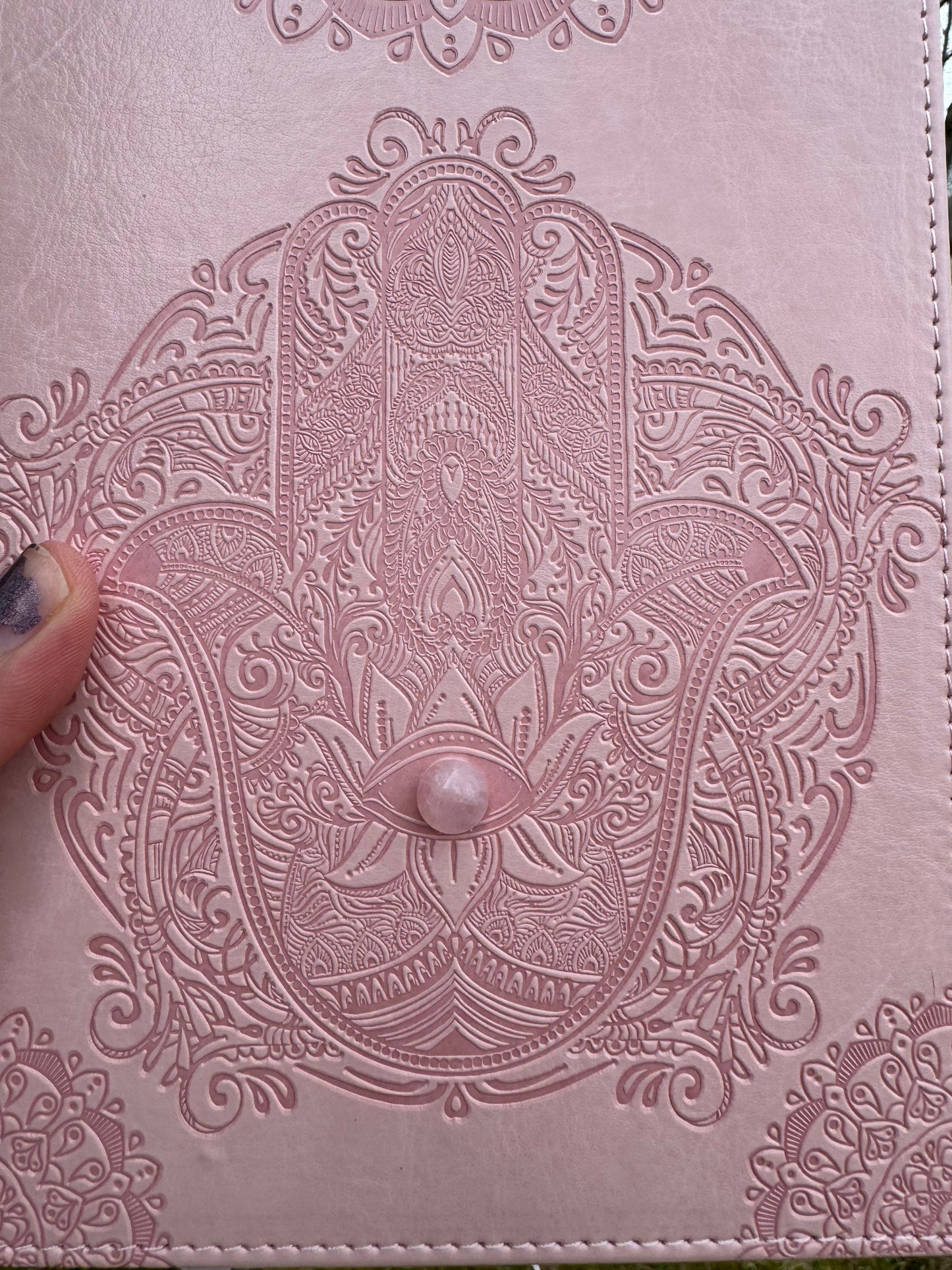 Leather bound Hamsa journal