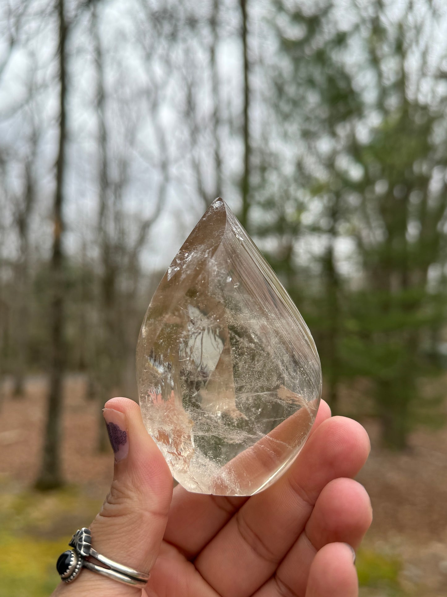 Brazilian clear quartz crystal