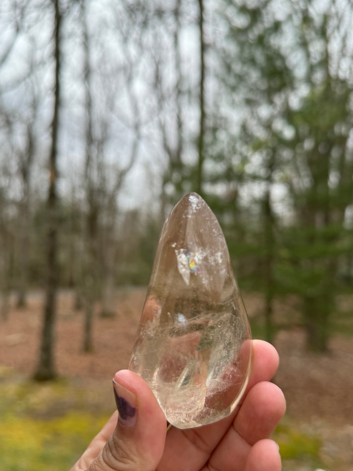 Brazilian clear quartz crystal