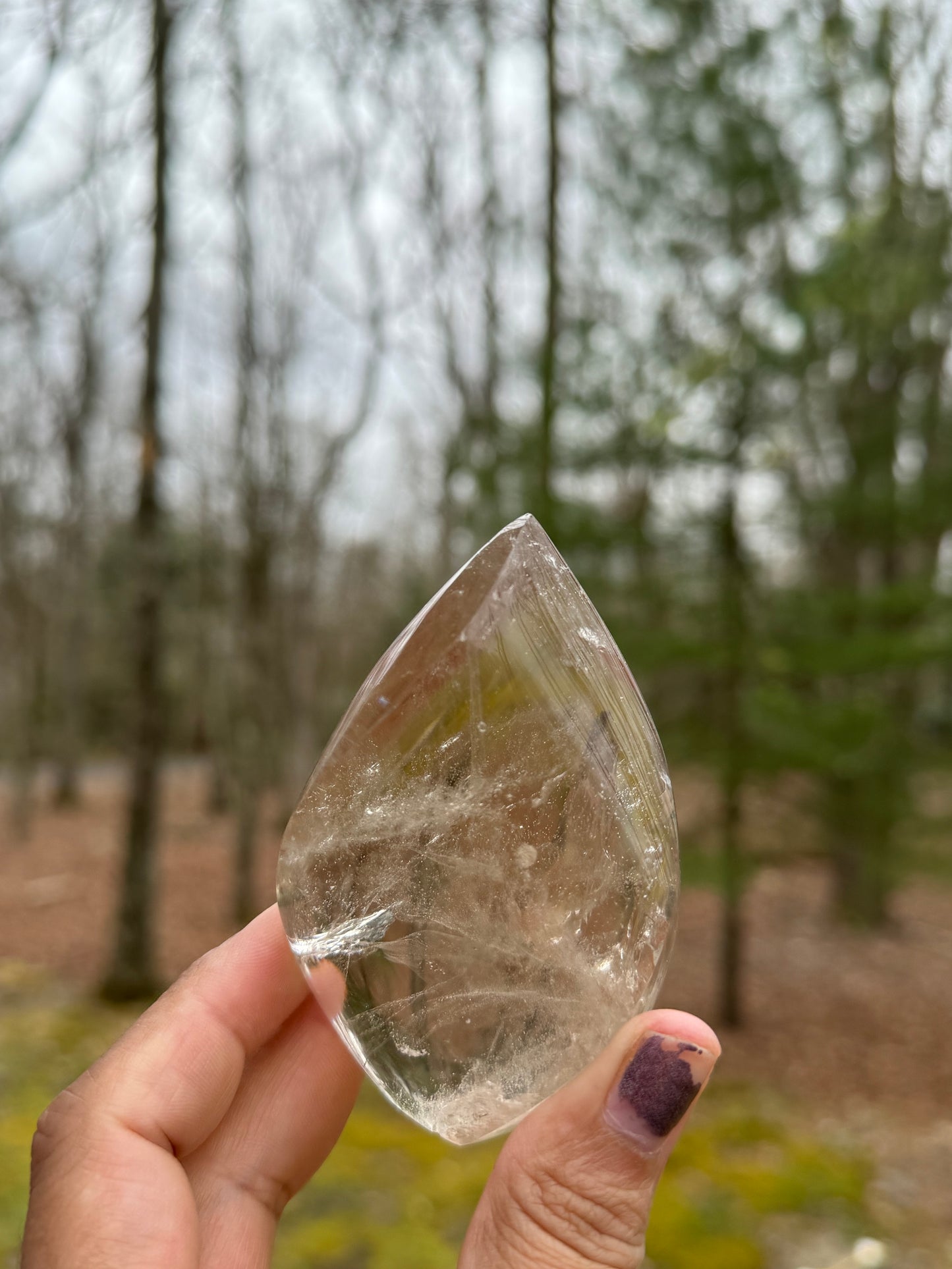 Brazilian clear quartz crystal