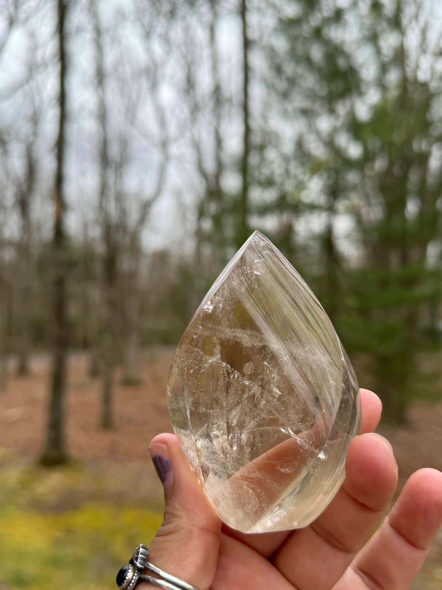 Brazilian clear quartz crystal