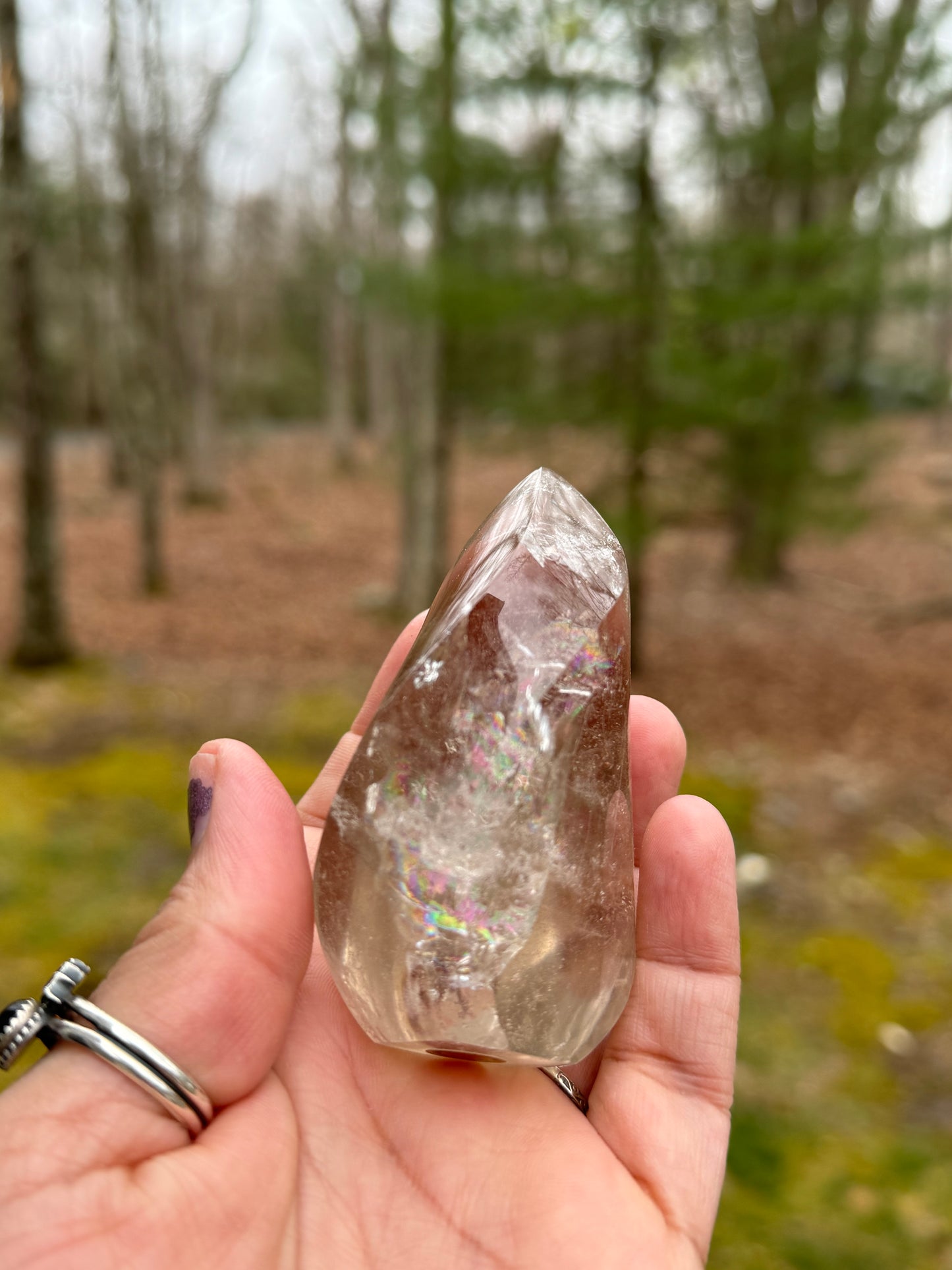 Brazilian clear quartz crystal