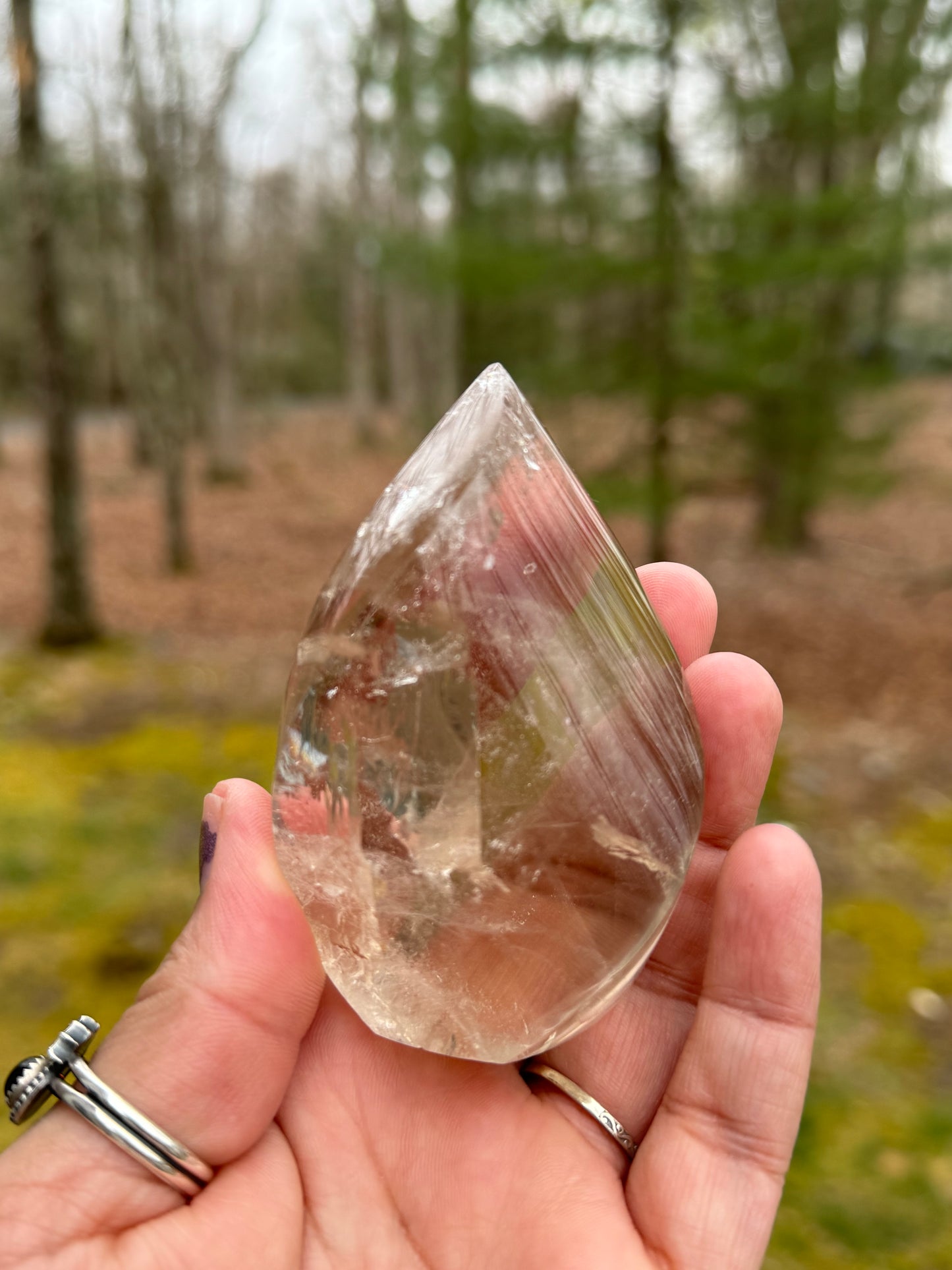 Brazilian clear quartz crystal