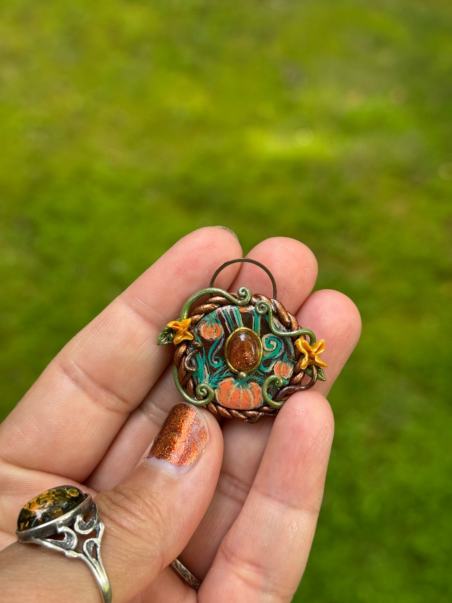 “For the love of pumpkins” pendant