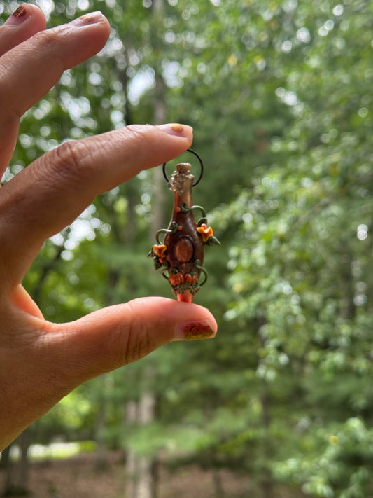 Pumpkin fairy potion pendant