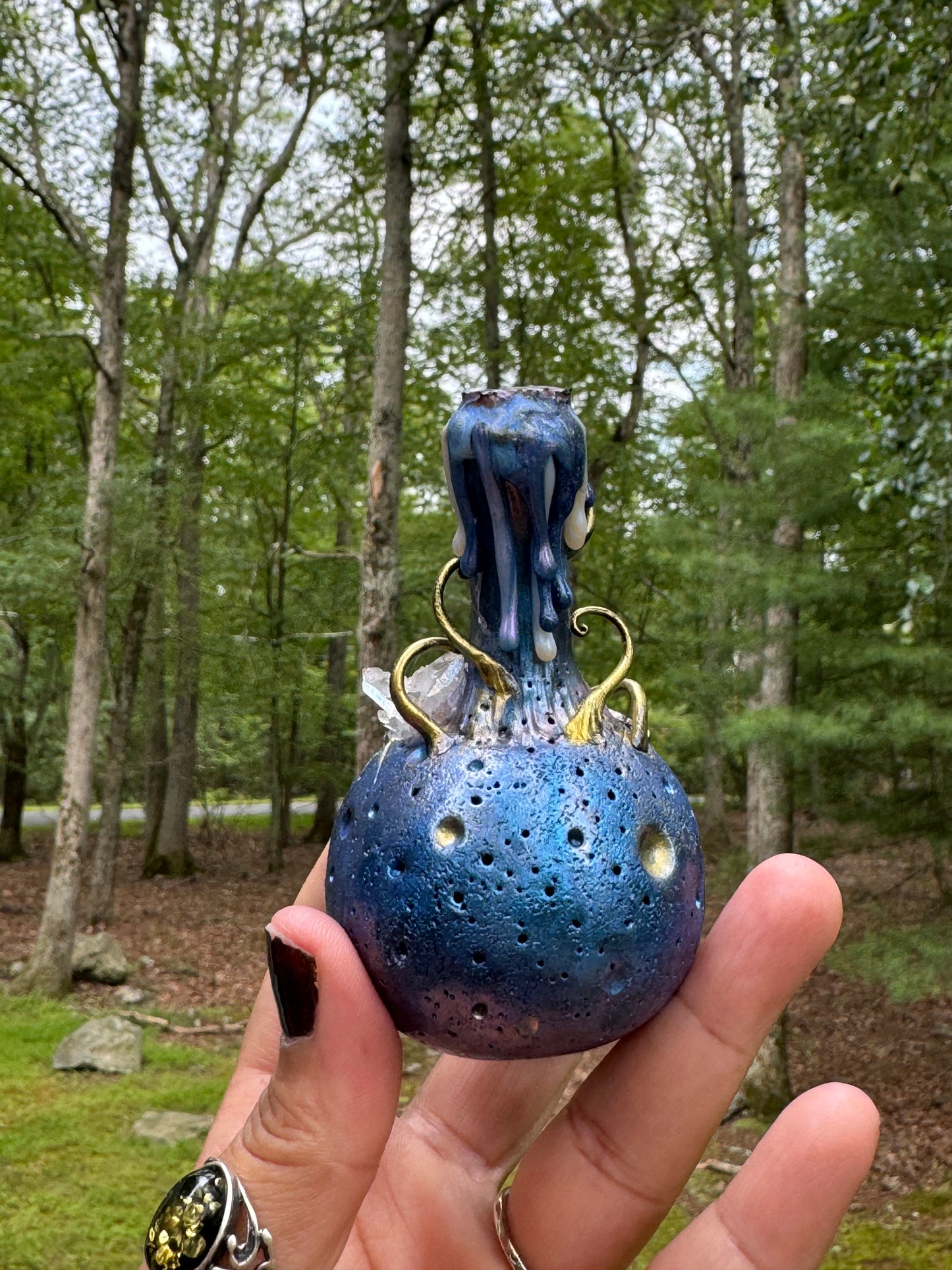 Large moon water potion bottle