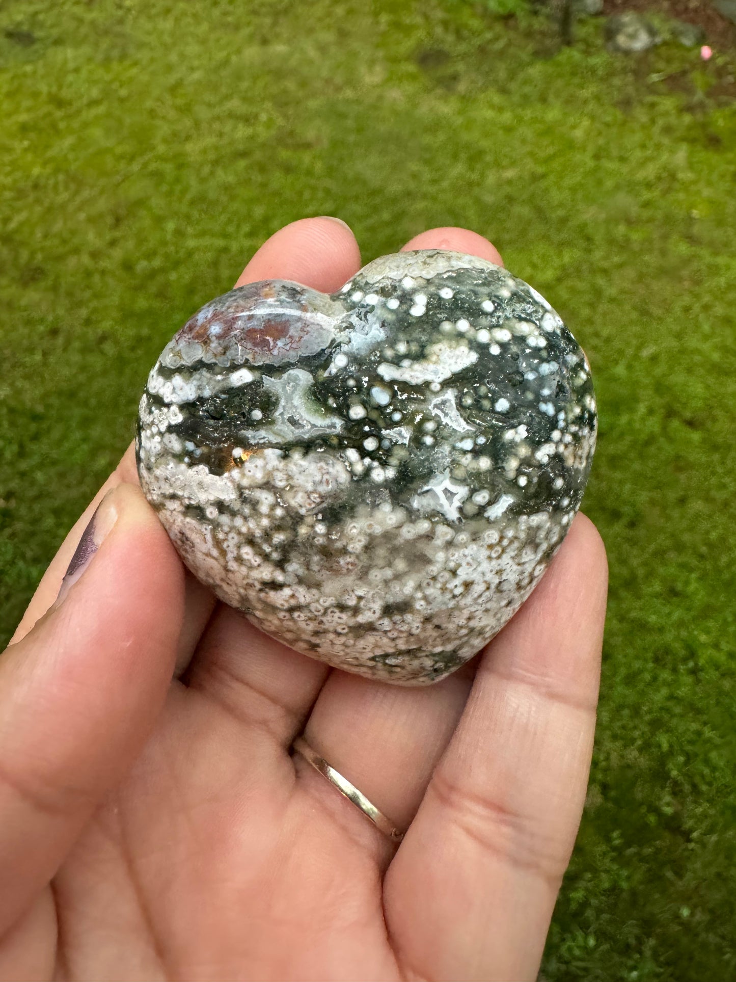 Extra quality ocean jasper heart