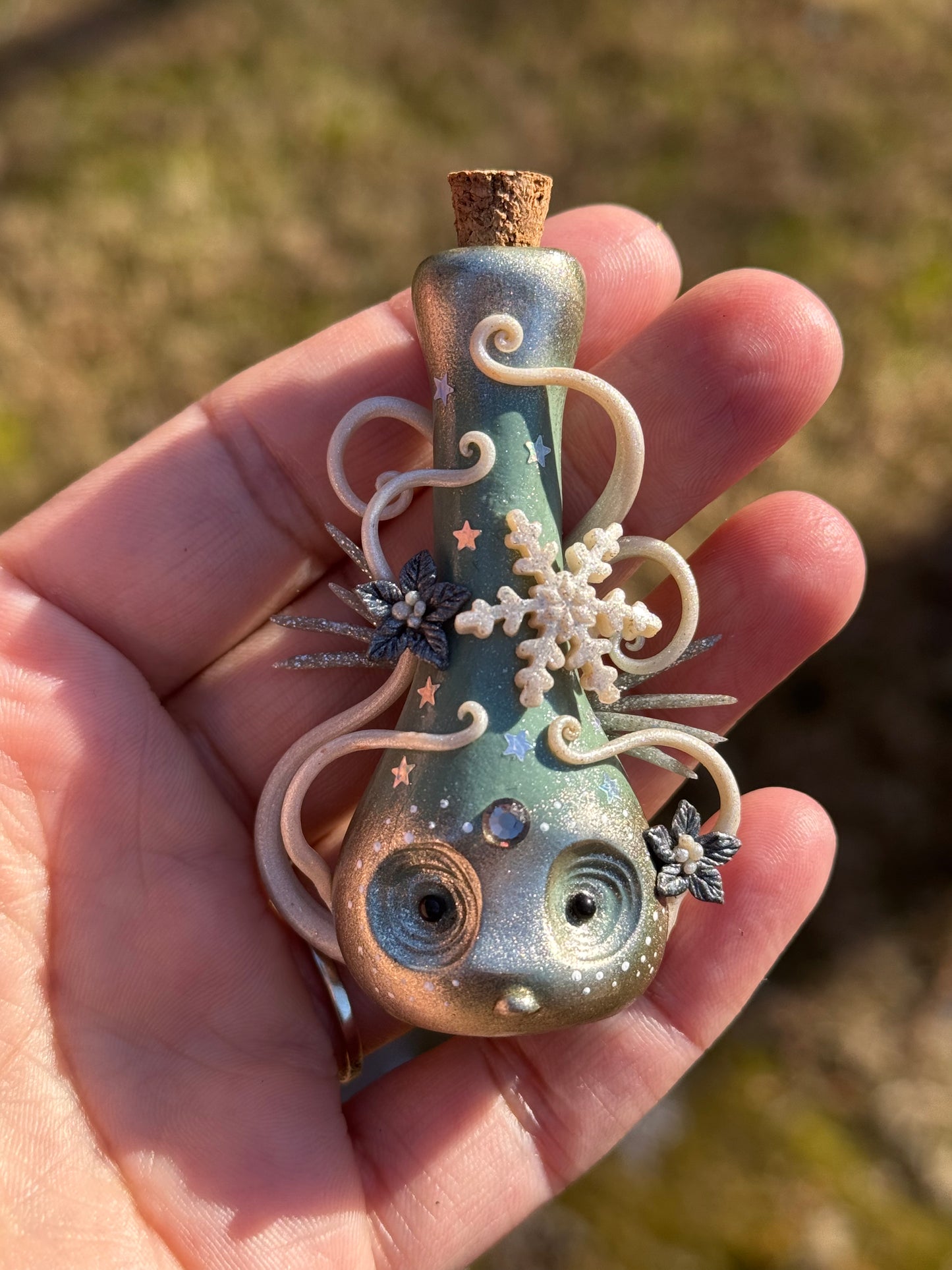 Winter witch potion bottle