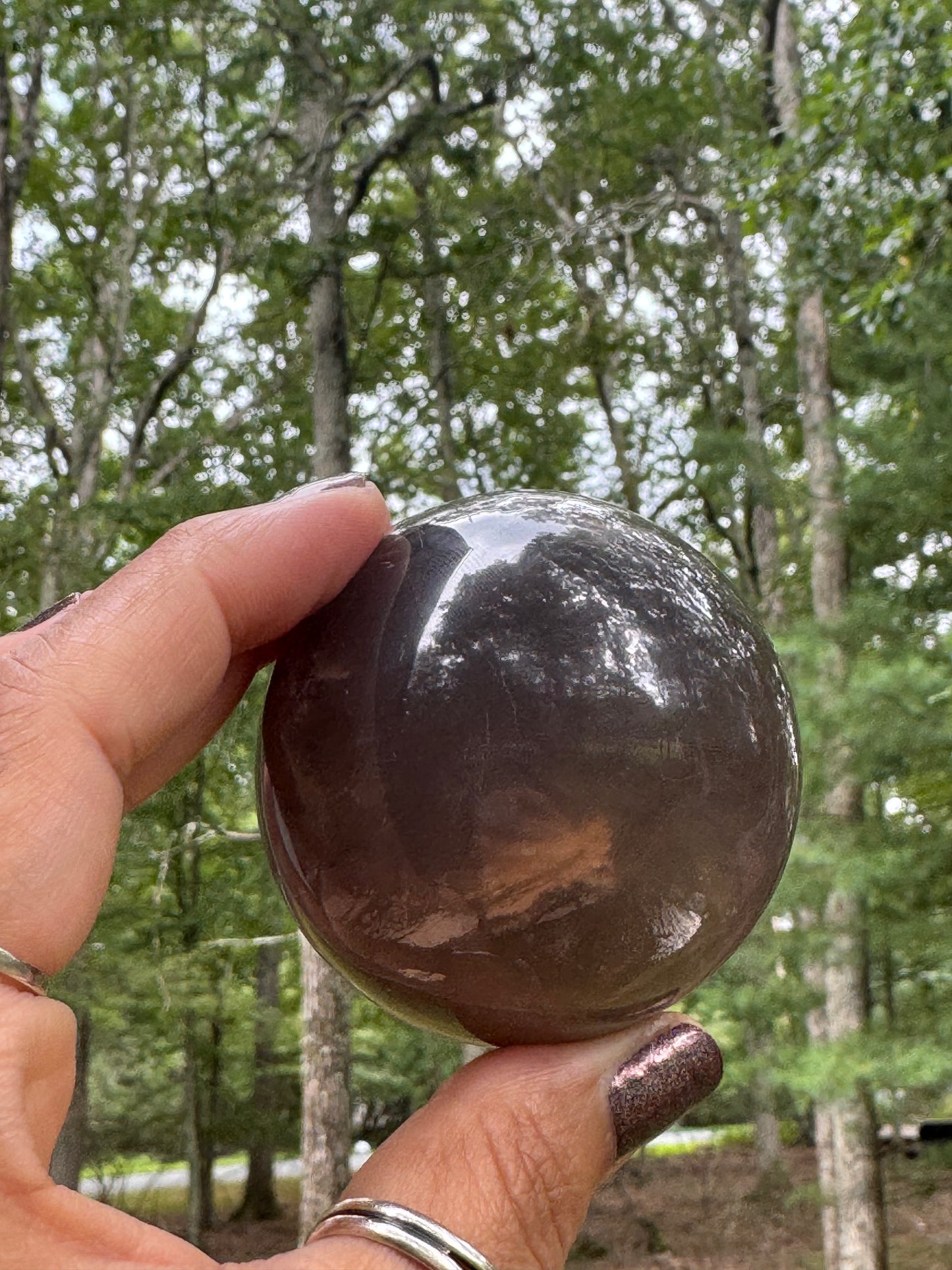 Smoky quartz sphere
