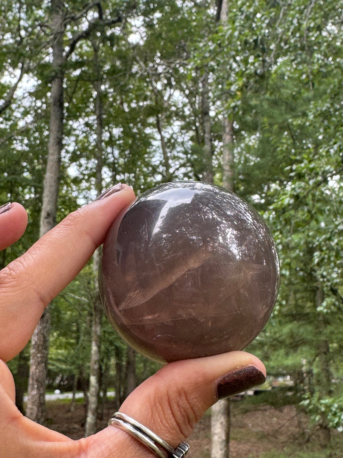 Smoky quartz sphere
