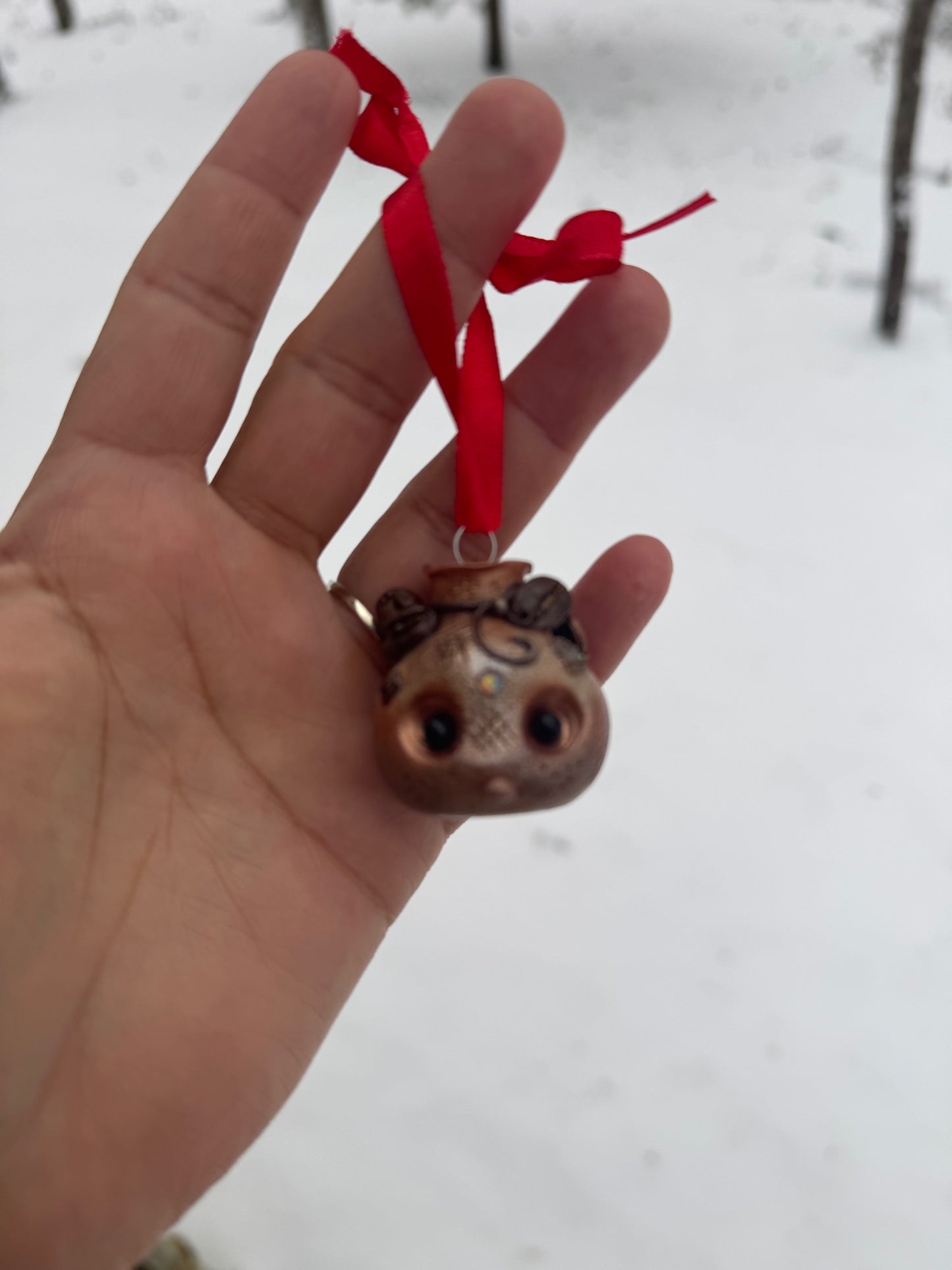 “The key to my heart is coffee”ornament