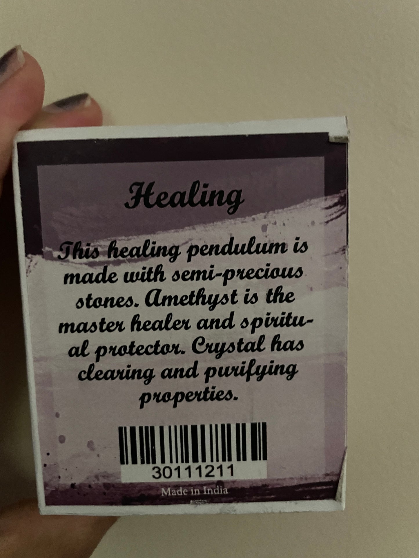 Healing amethyst pendulum