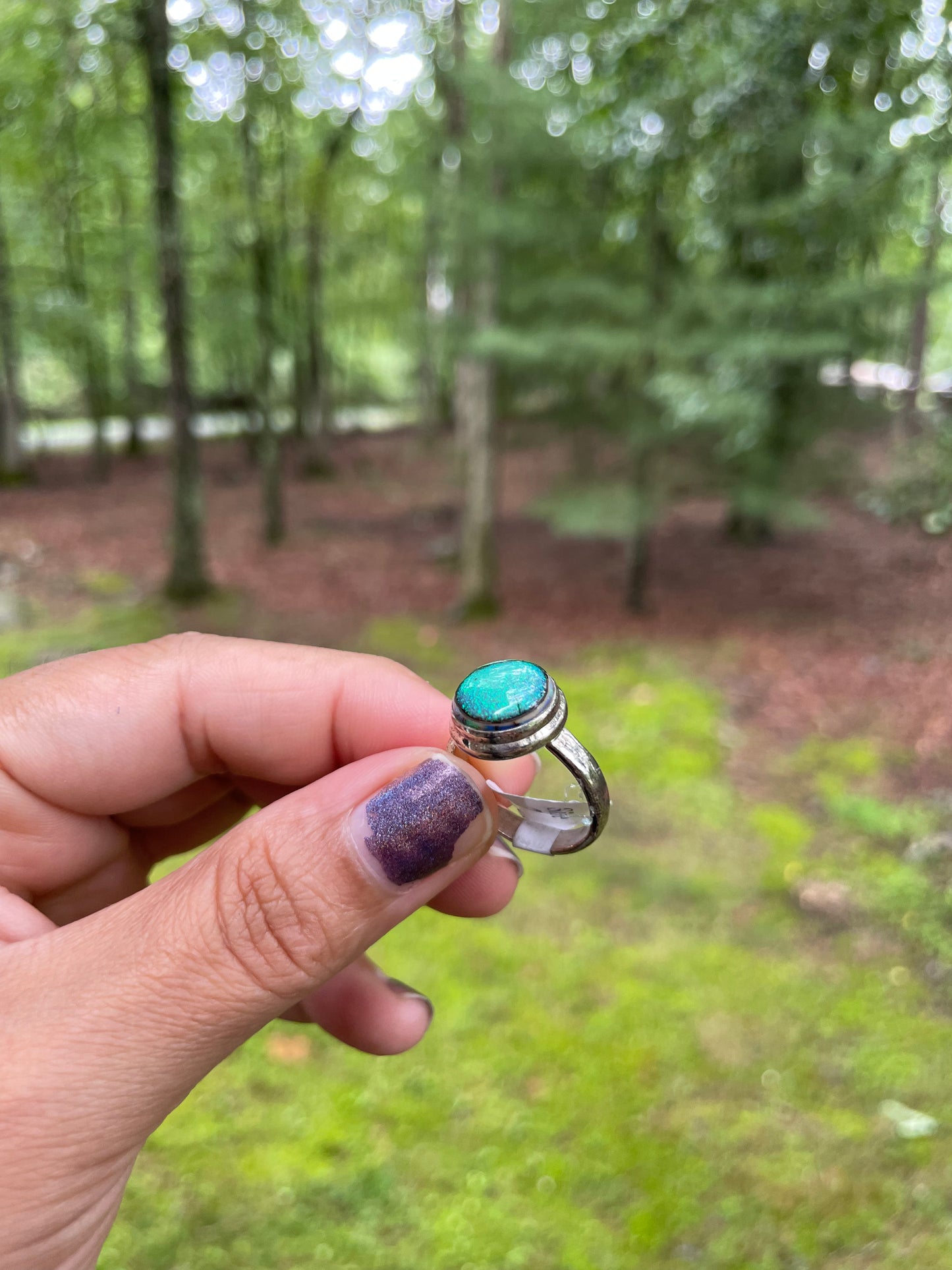 Circular monarch opal ring