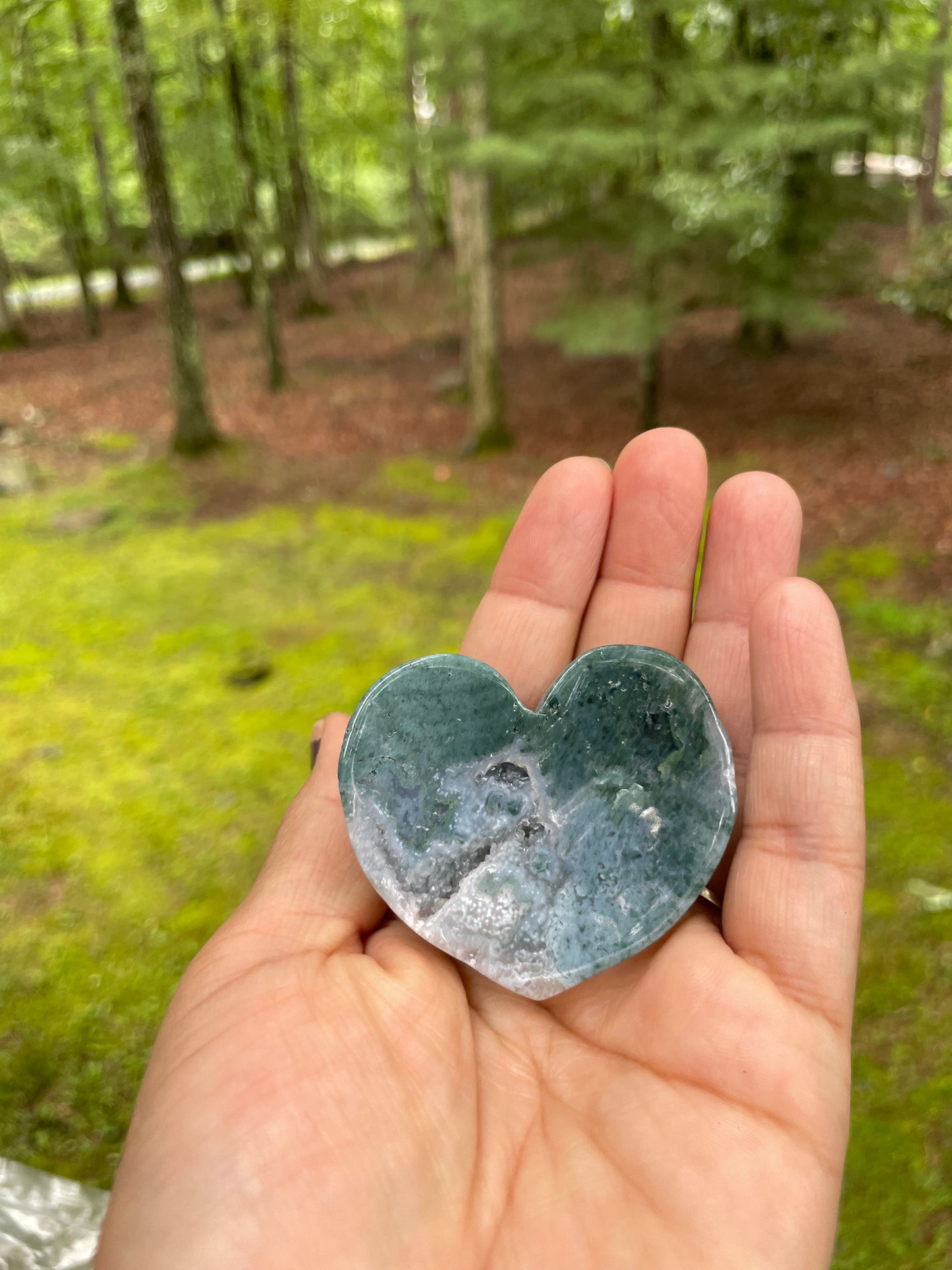 Moss agate mini dish