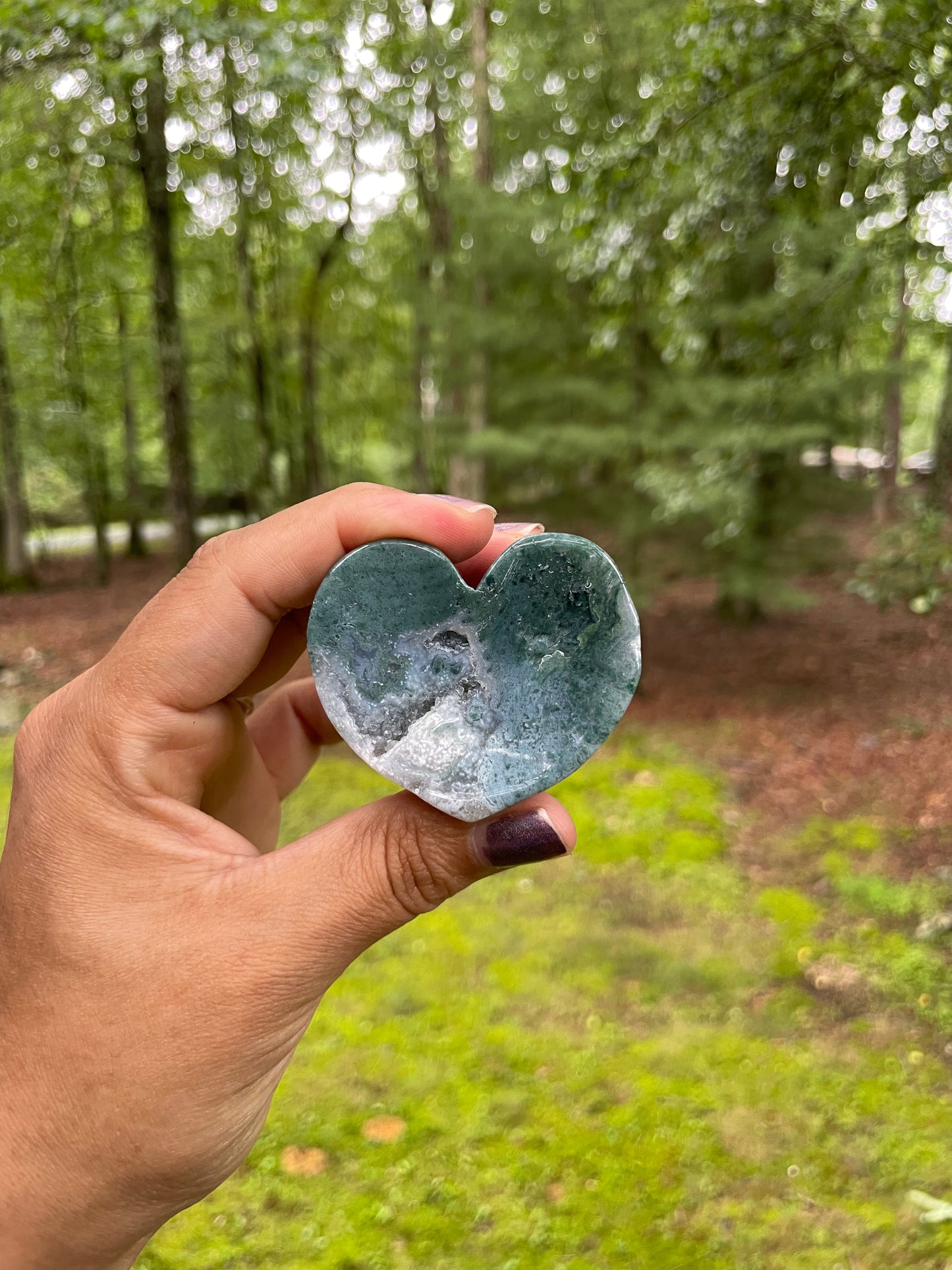 Moss agate mini dish