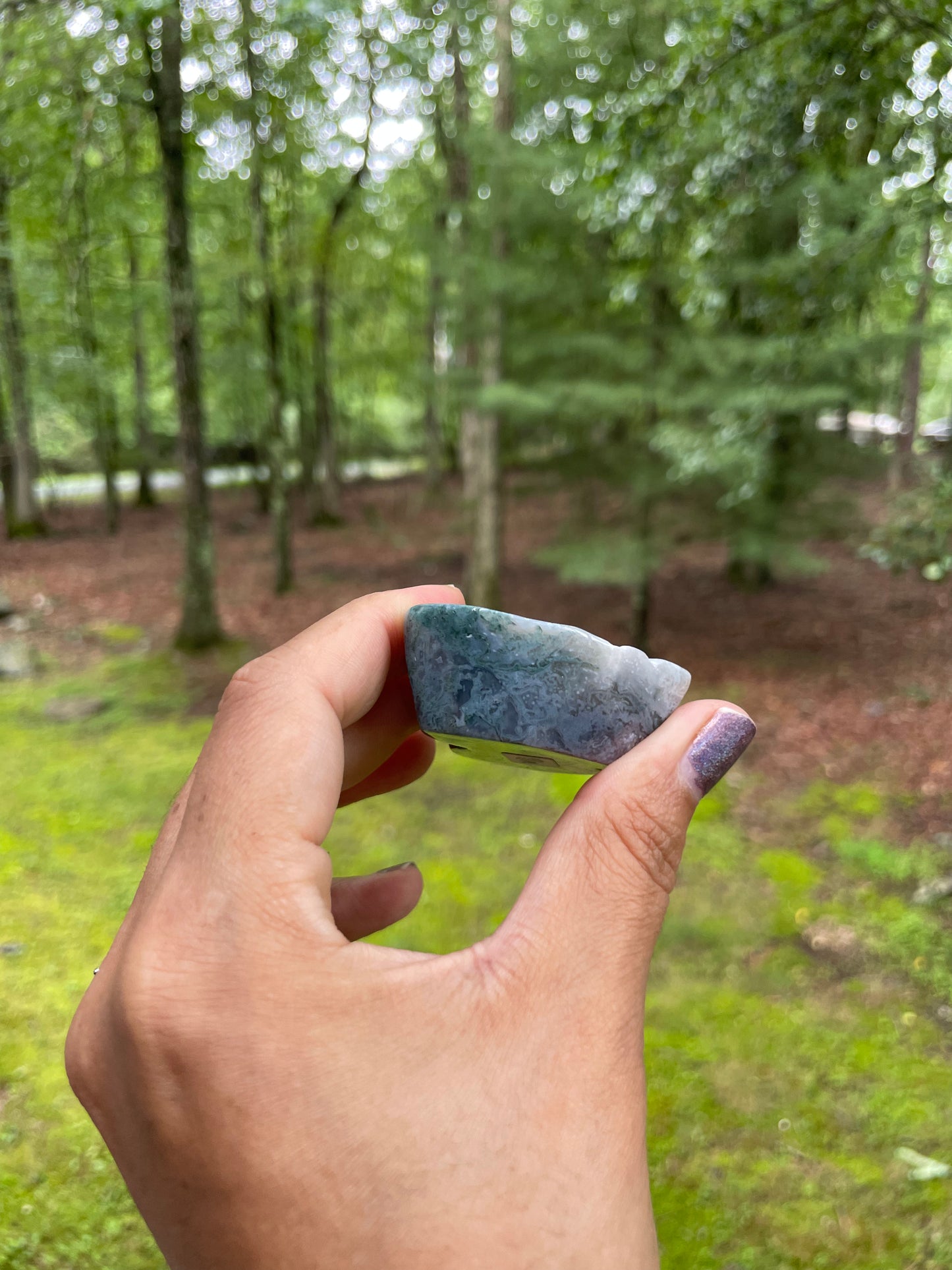 Moss agate mini dish