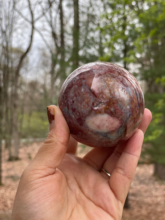 High quality Petrified wood sphere