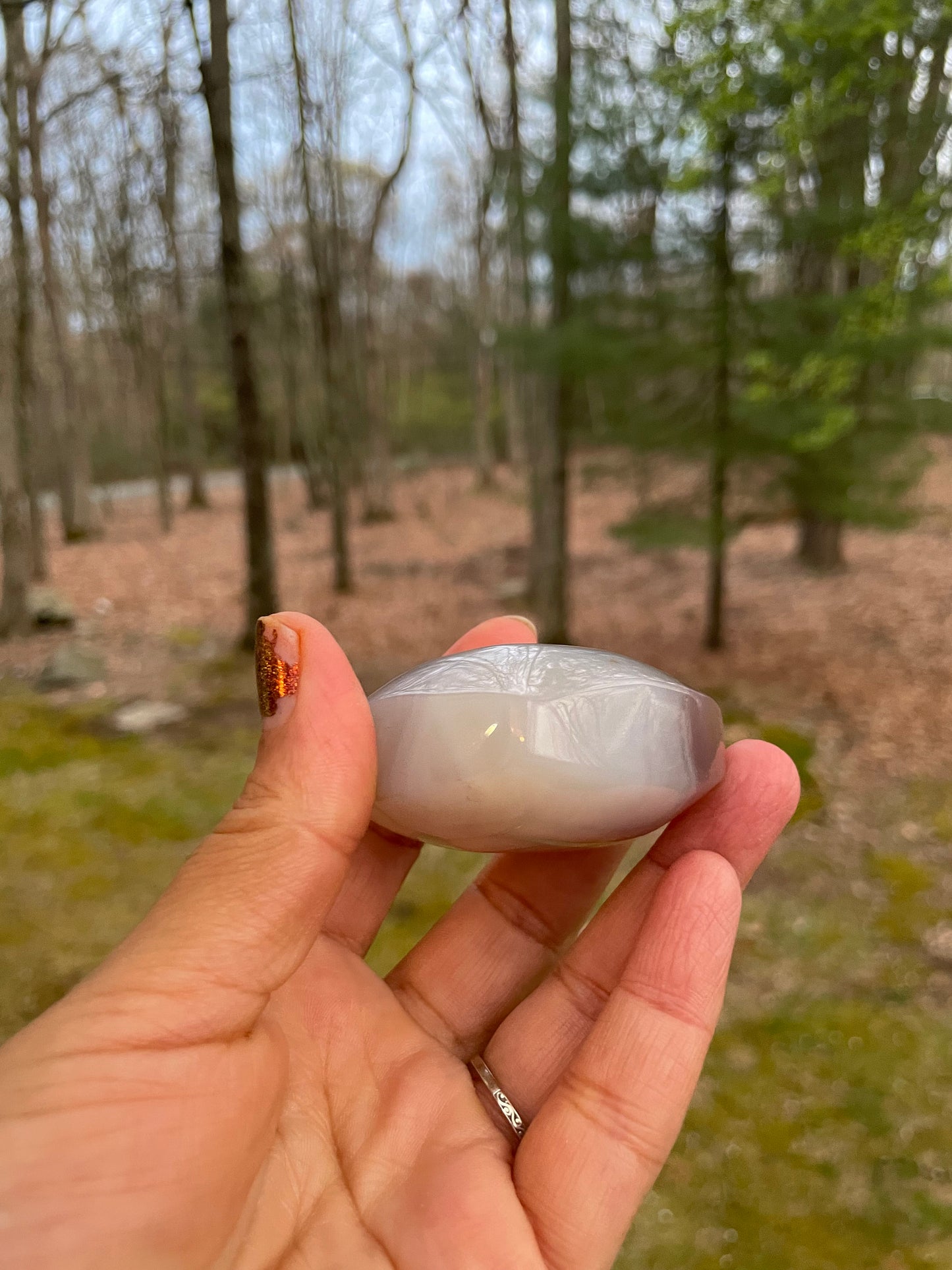 Flower agate heart